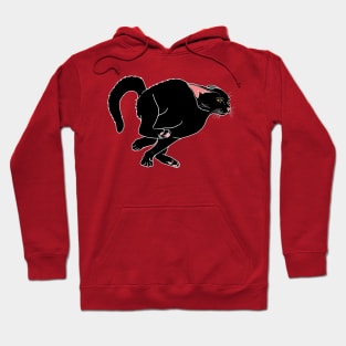 Running Hyper Black Cat Hoodie